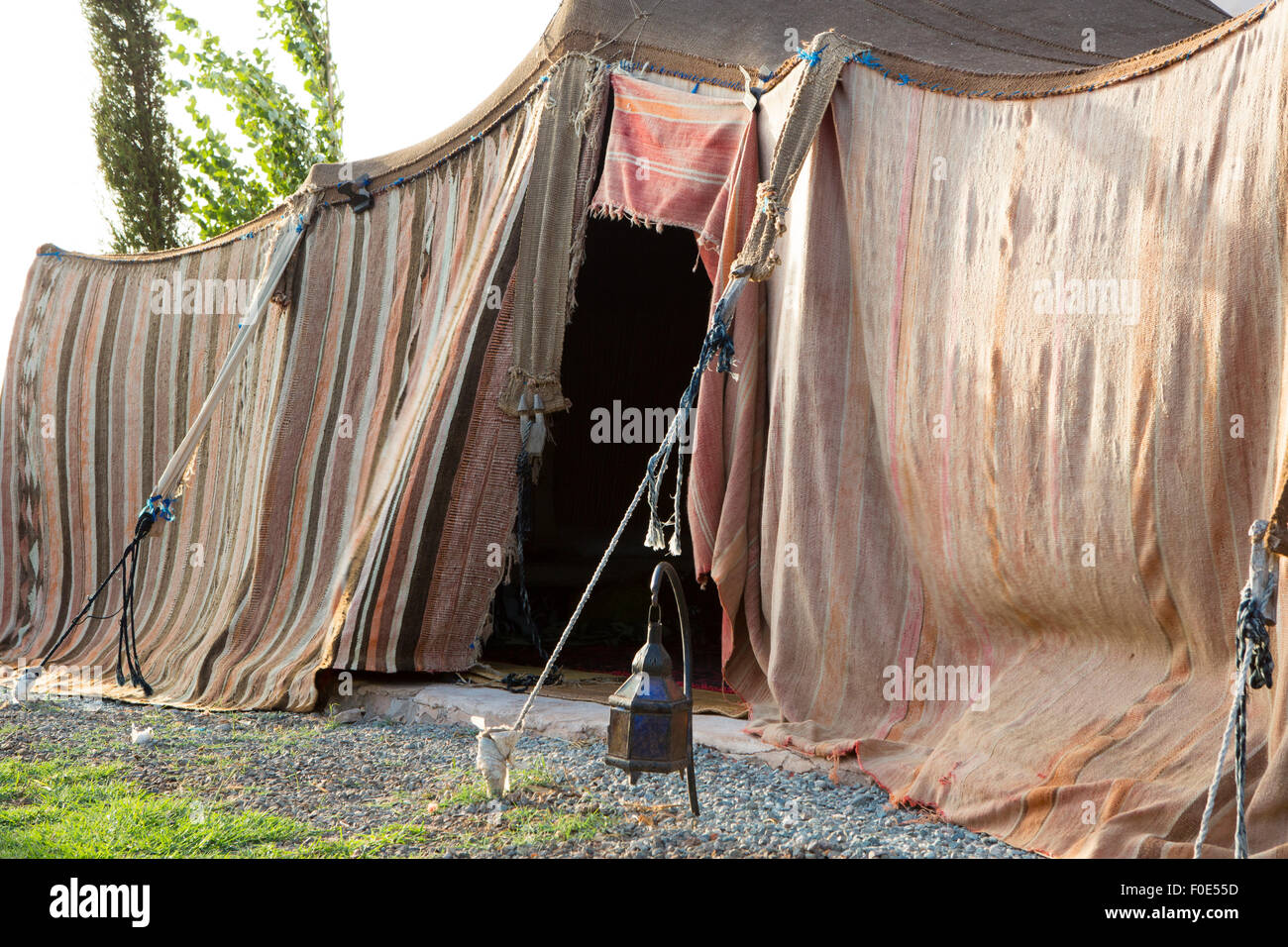 Tents in Essaouira in Morocco Stock Photo