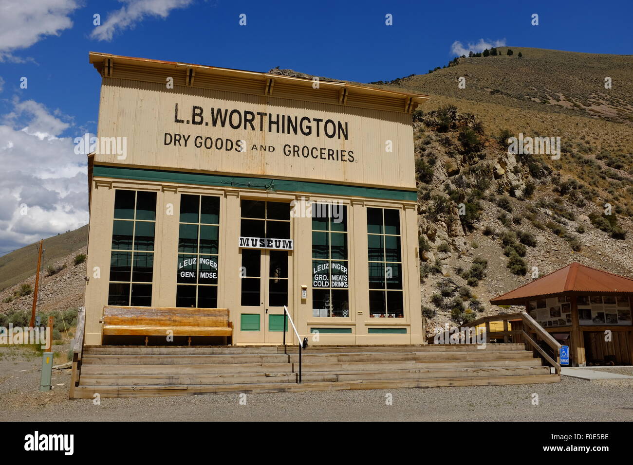 Main street and the museum in Clayton, Idaho Stock Photo Alamy