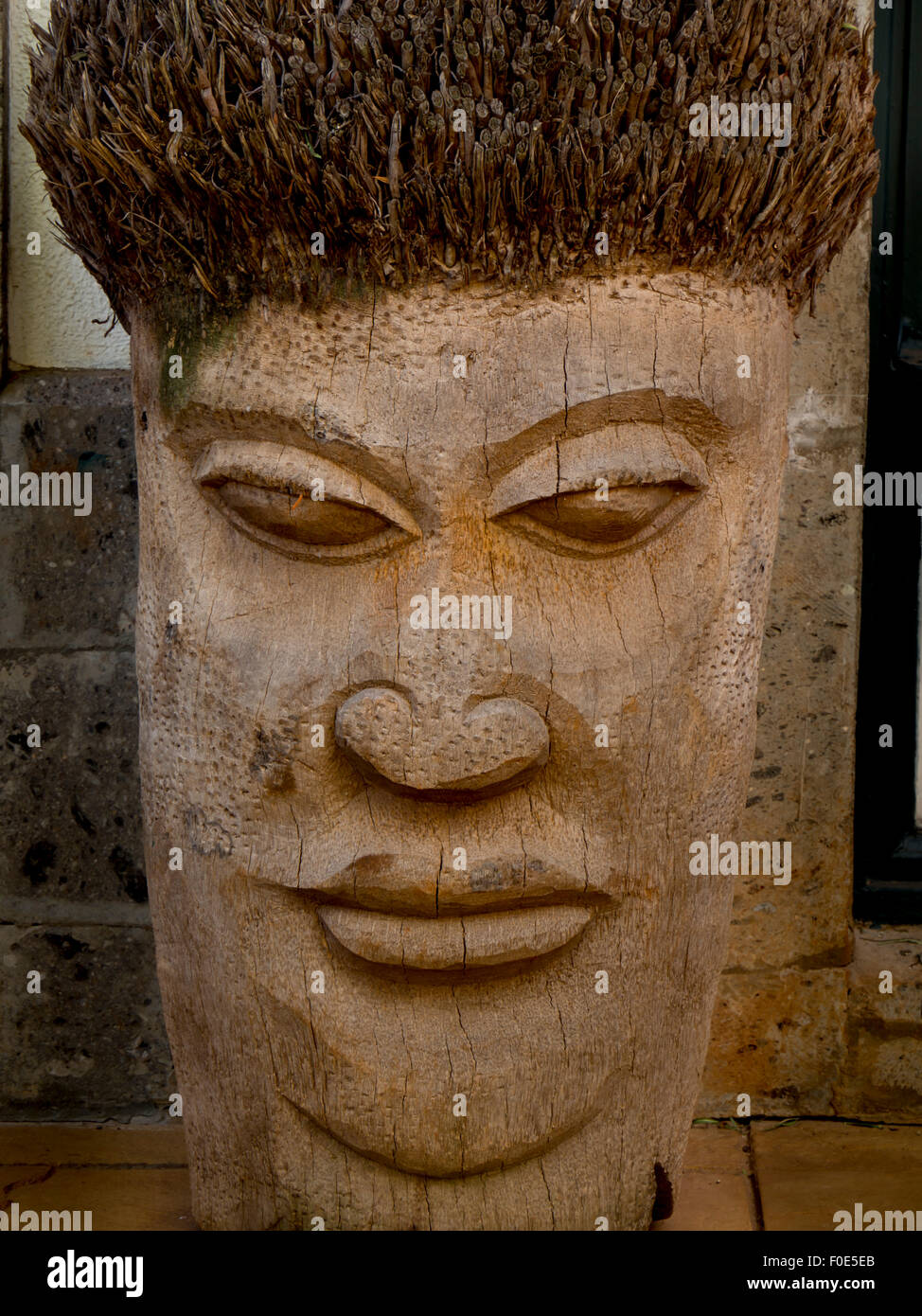 African head sculpture Stock Photo