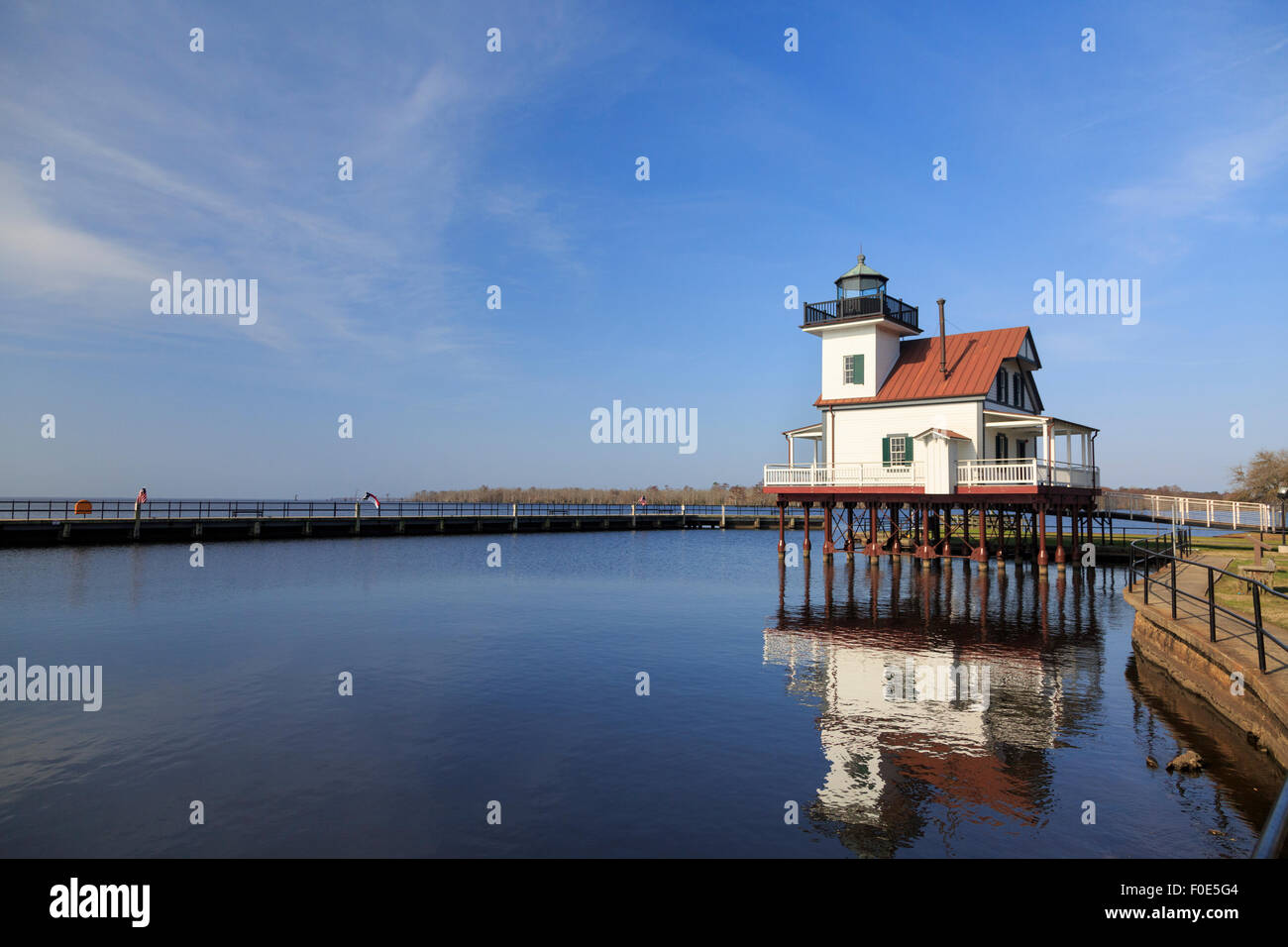 Roanoke River Lighthouse circa 1886, Edenton, NC, USA Stock Photo