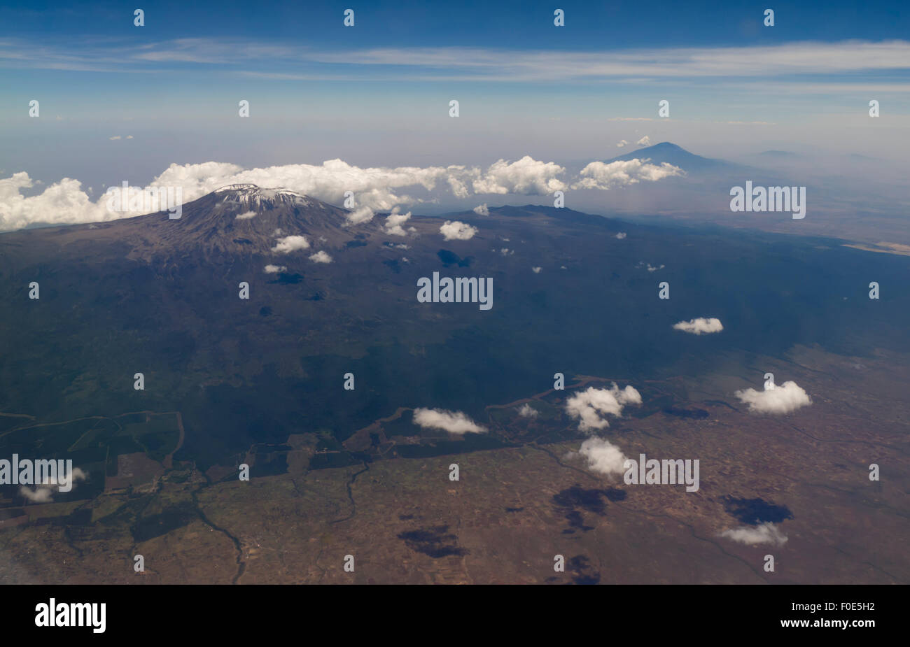East Africa, Kilimanjaro, aerial view Stock Photo