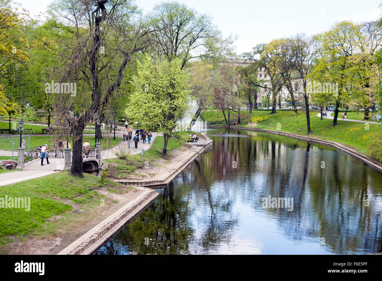 Bastejkalns (Bastion Hill) Park, Riga, Latvia Stock Photo - Alamy