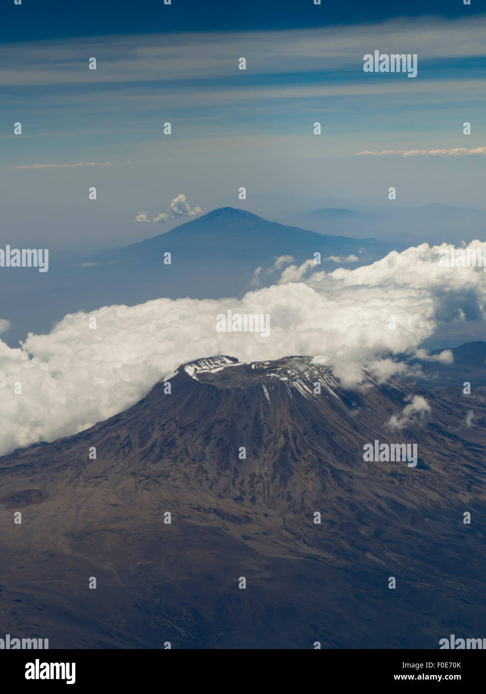East Africa, Kilimanjaro, aerial view Stock Photo