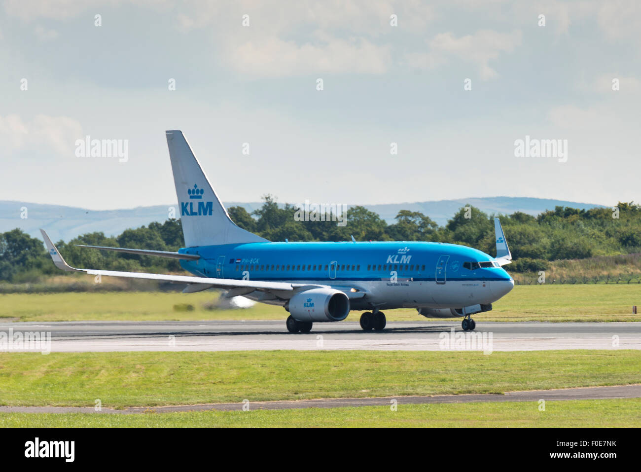 PH-BGK KLM Royal Dutch Airlines Boeing 737-700 Manchester Airport england uk departure Stock Photo