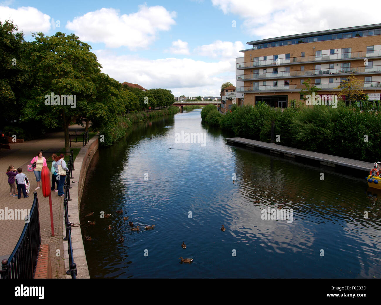 Bridgwater and Taunton Canal, Taunton, Somerset, UK Stock Photo