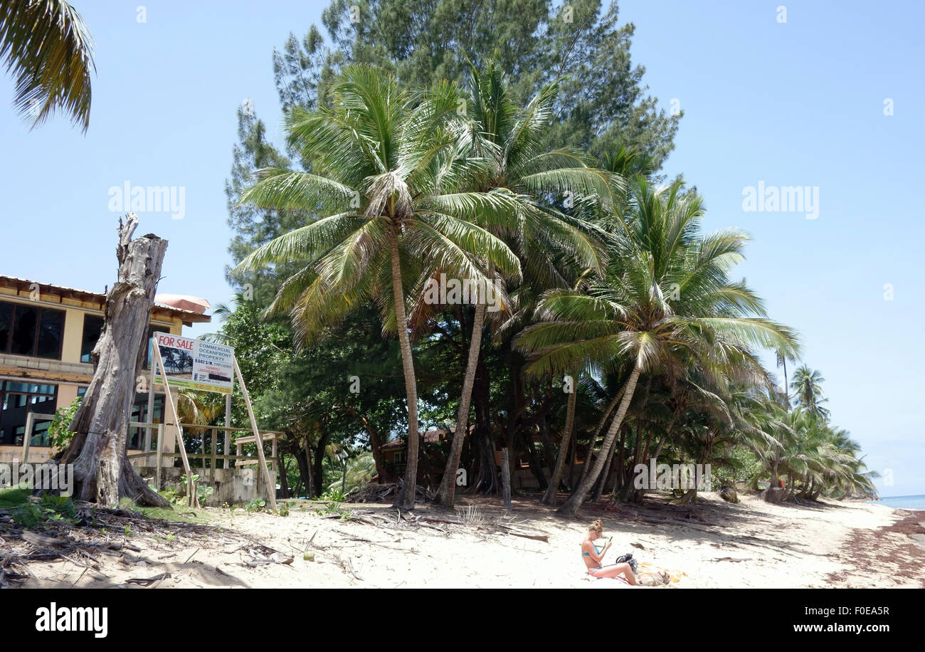 A beach front property for sale Pools beach Rincon Puerto Rico Stock Photo  - Alamy