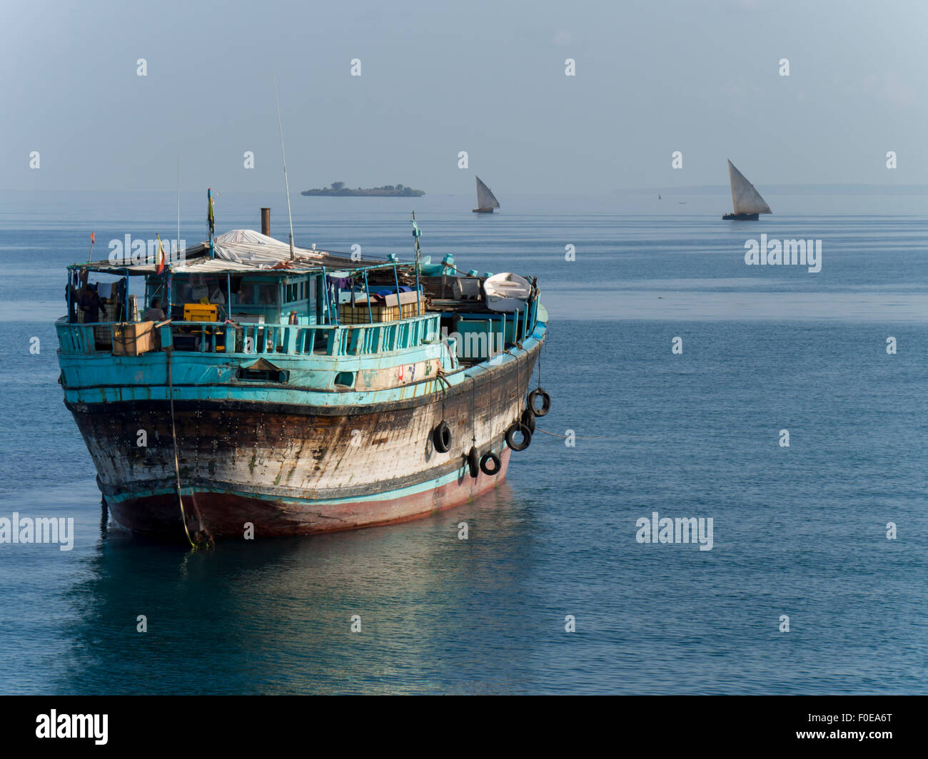 East Africa, Tanzania, Zanzibar dhow Stock Photo