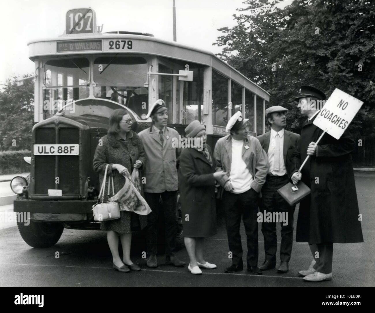 File. 12th Aug, 2015. STEPHEN LEWIS (December, 17 1926 - August 12, 2015) was an English actor, comedian, director, screenwriter, and playwright. He is best known for his roles as Inspector Cyril 'Blakey' Blake in the LWT sitcom On the Buses, Clem 'Smiler' Hemmingway in Last of the Summer Wine, and Harry Lambert in BBC Television's Oh, Doctor Beeching!. Pictured: May 28, 1969 - ''On The Buses'' - Returns: London Weekend Television's Top 20 comedy series ''On the Buses'' returns to viewers' screens this week-end (London on Saturday, May 31st. and other areas Friday May 30) but the regular ca Stock Photo