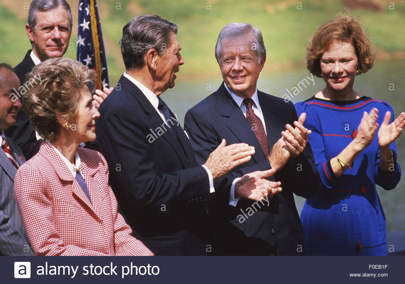 Atlanta, Georgia, USA. 1st Oct, 1986. Presidents Jimmy Carter and Stock ...