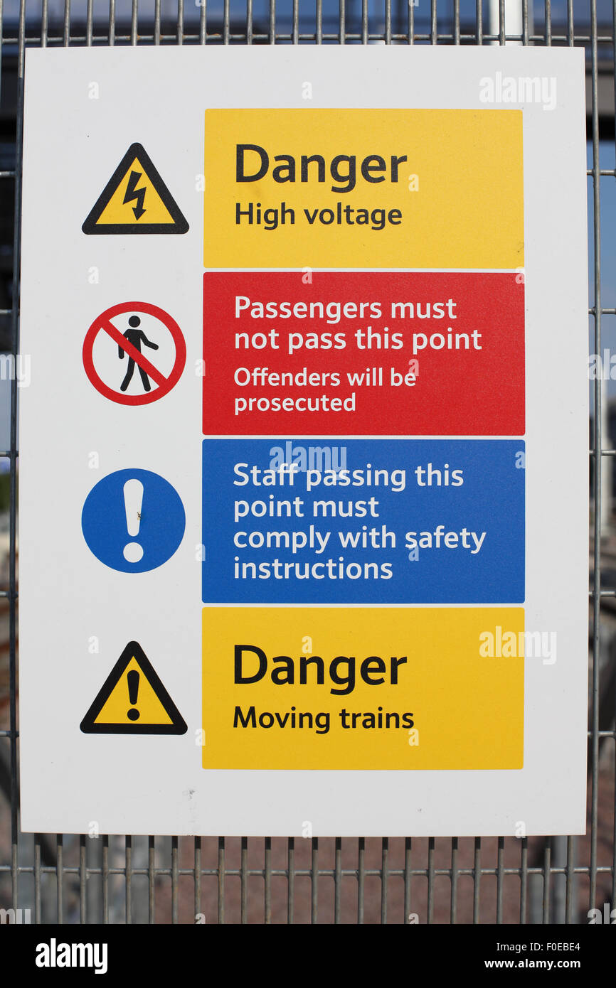 A health and safety message for all persons on or about the Line in a