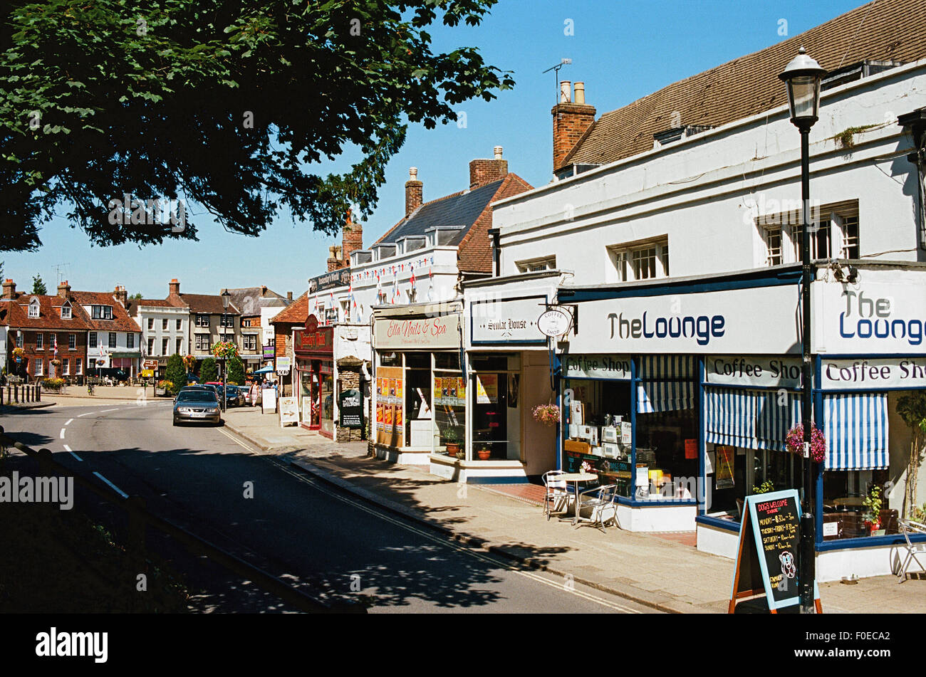 High Street at Battle, East Sussex, UK, in summer Stock Photo