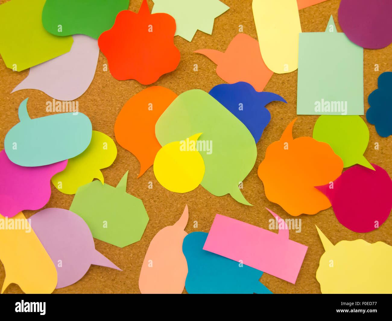 Colorful balloons and bubbles; you can write words on it Stock Photo