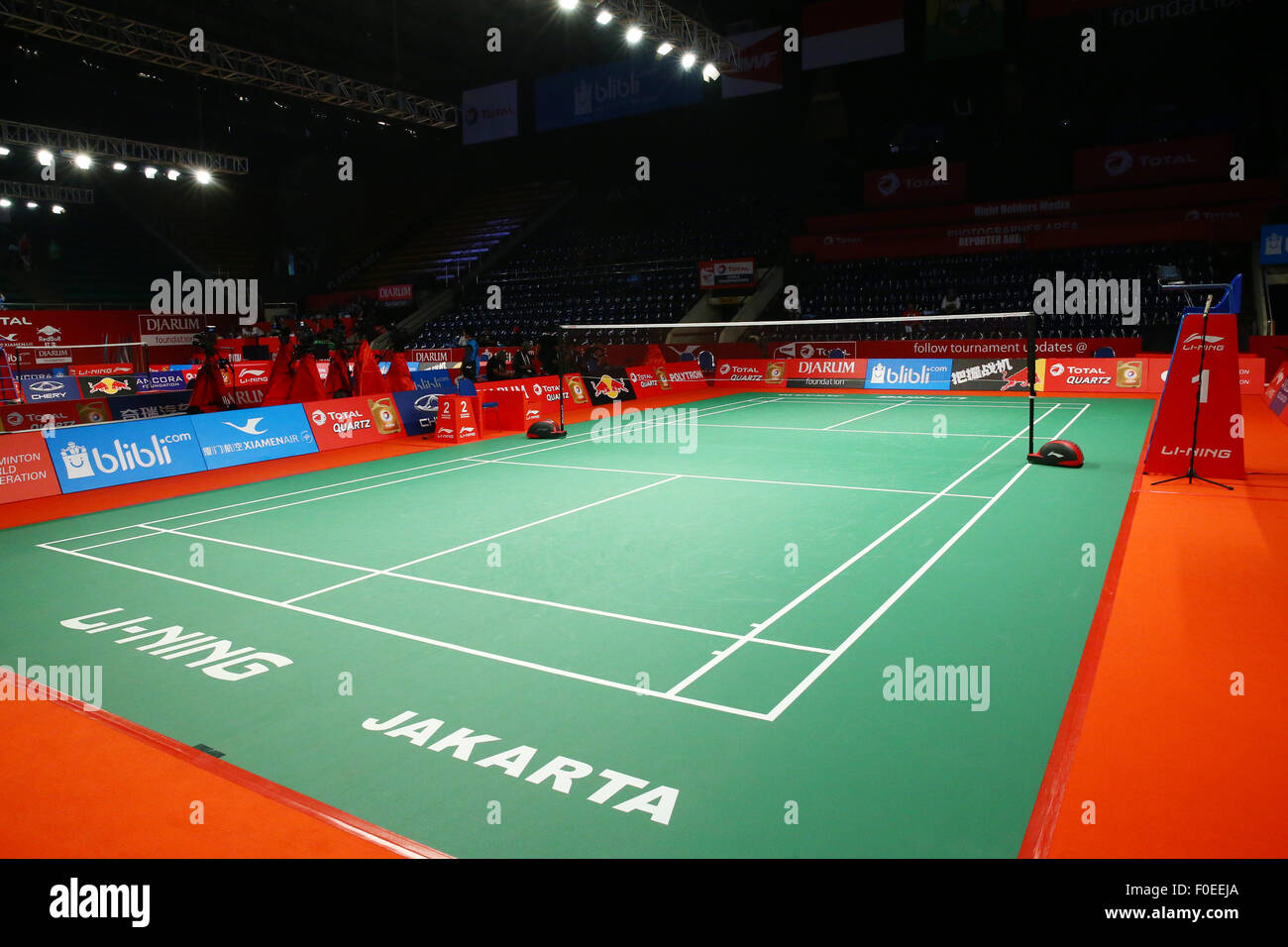 Istora Senayan Arena, Jakarta, Indonesia. 12th Aug, 2015. Badminton Court,  AUGUST 12, 2015 - Badminton : TOTAL BWF