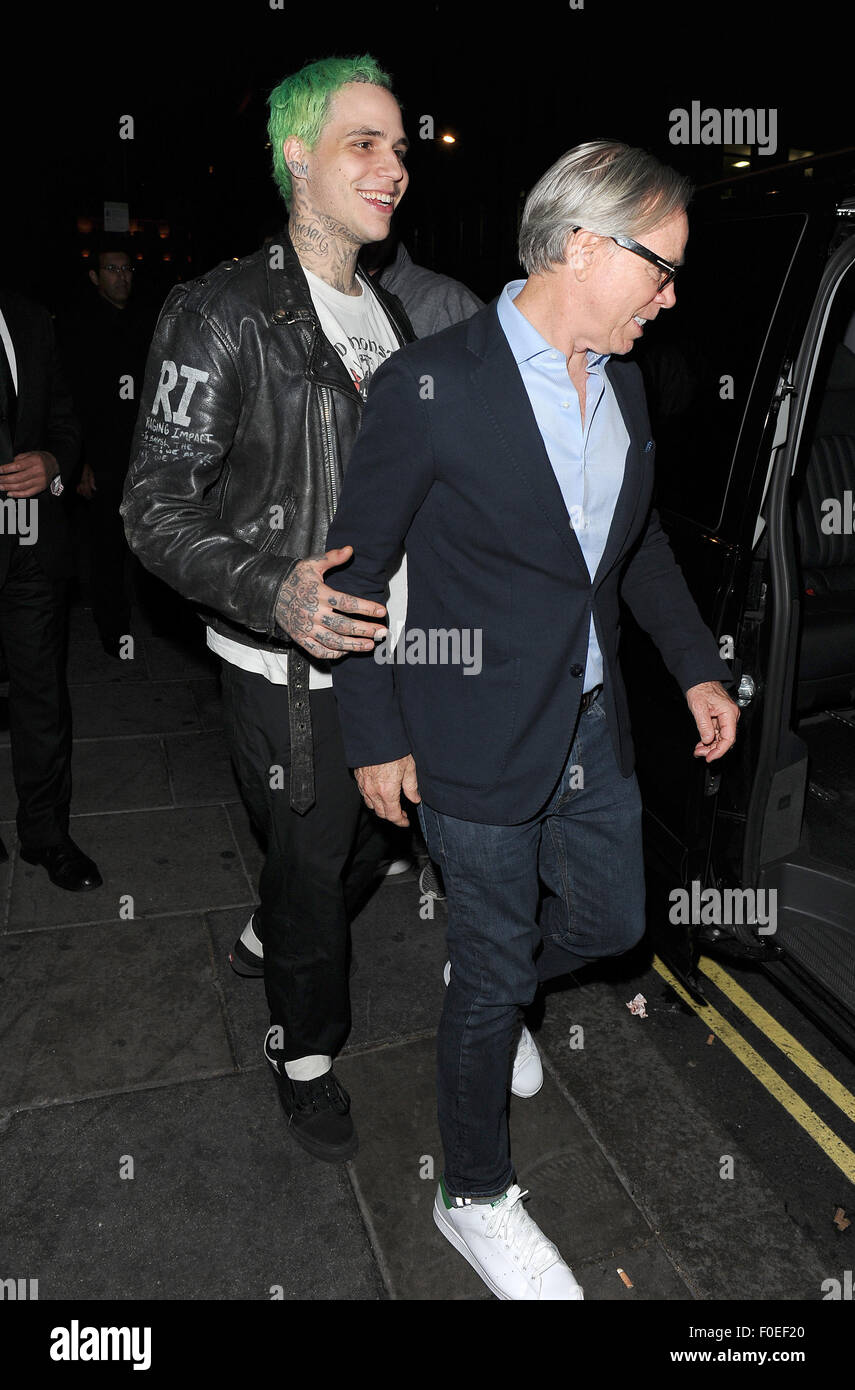 Rita Ora and Ricky Hilfiger join Tommy Hilfiger for dinner at Nobu  restaurant in Mayfair Featuring: Ricky Hilfiger, Tommy Hilfiger Where:  London, United Kingdom When: 12 Jun 2015 Stock Photo - Alamy