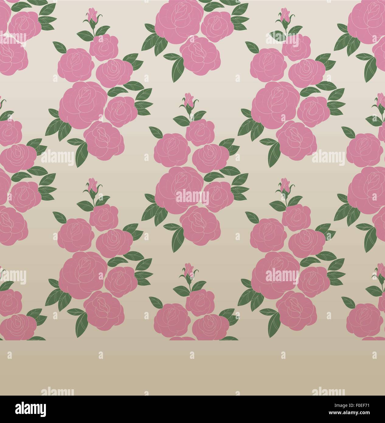 Rose elegant vintage seamless pattern Stock Vector Image & Art - Alamy