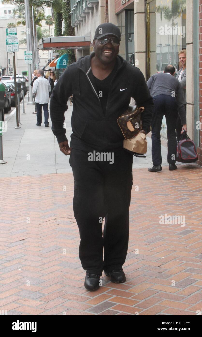 New Edition singer Johnny Gill spotted leaving a doctor's office in Beverly Hills  Featuring: Johnny Gill Where: Los Angeles, California, United States When: 12 Jun 2015 Stock Photo
