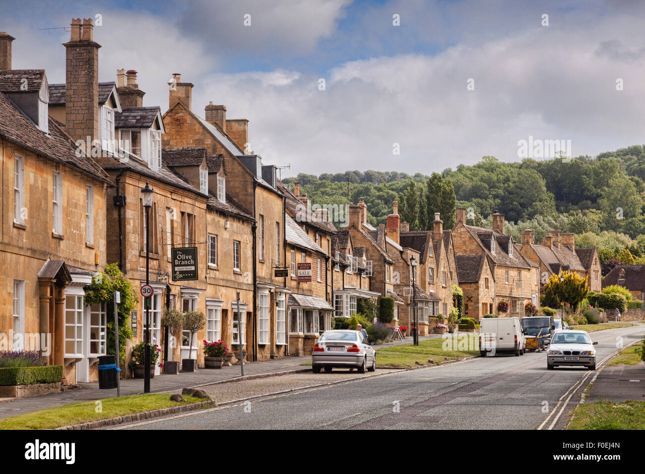 The Cotswold village of Broadway, Worcestershire, England Stock Photo