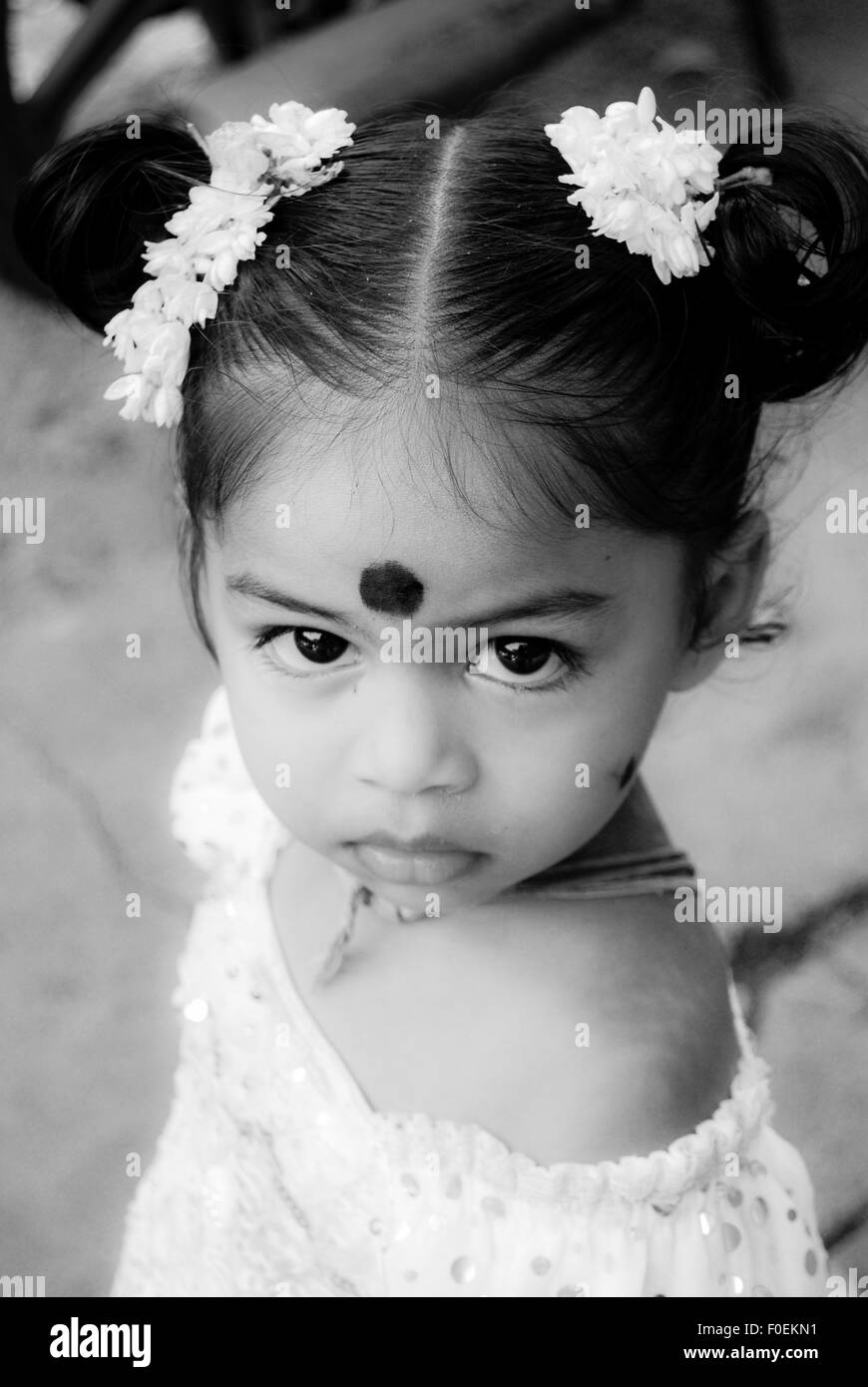Southern Indian Girl Stock Photo