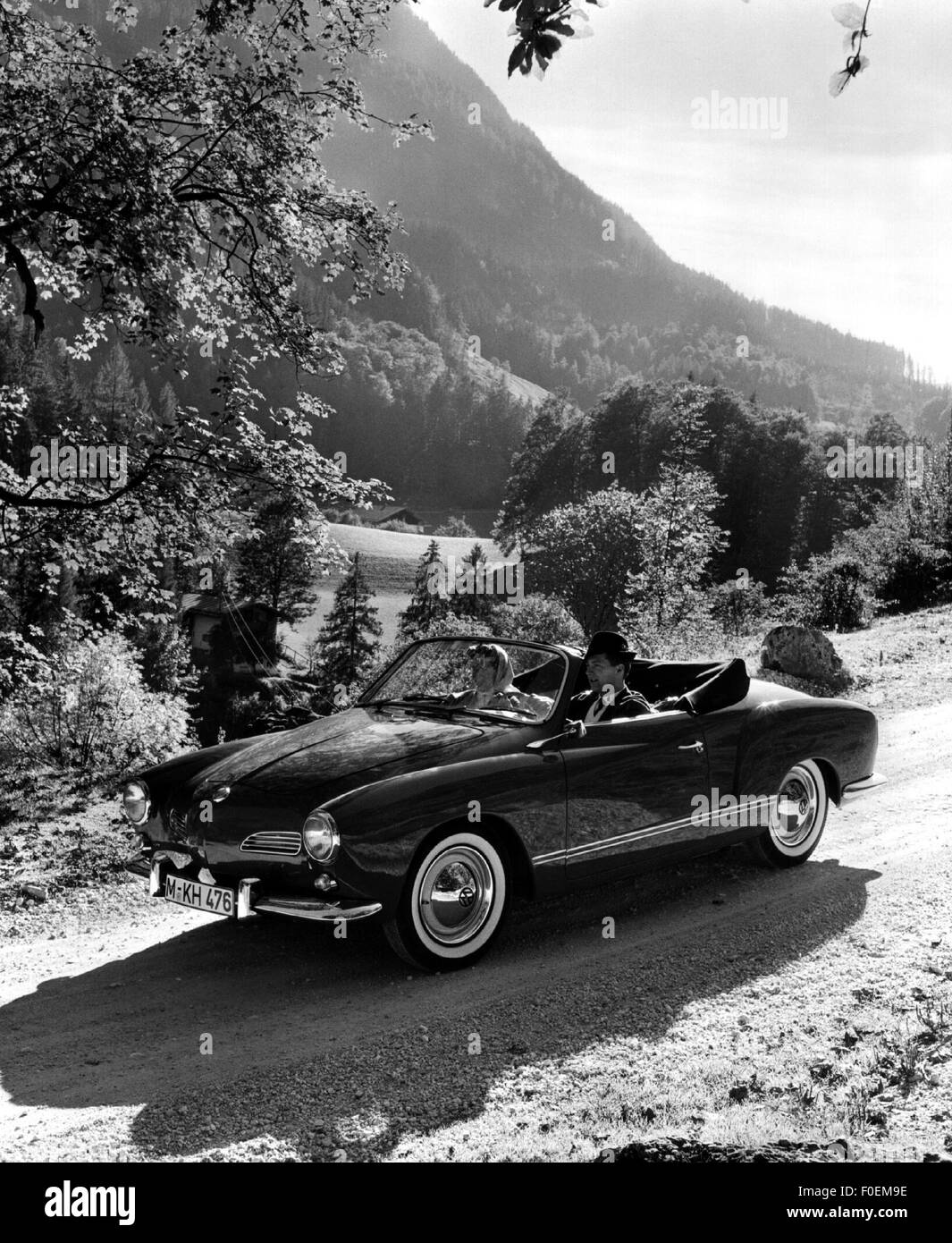 transport / transportation, cars, vehicle variants, Volkswagen, VW Karmann Ghia Typ 14 Cabriolet, 1960s, Additional-Rights-Clearences-Not Available Stock Photo