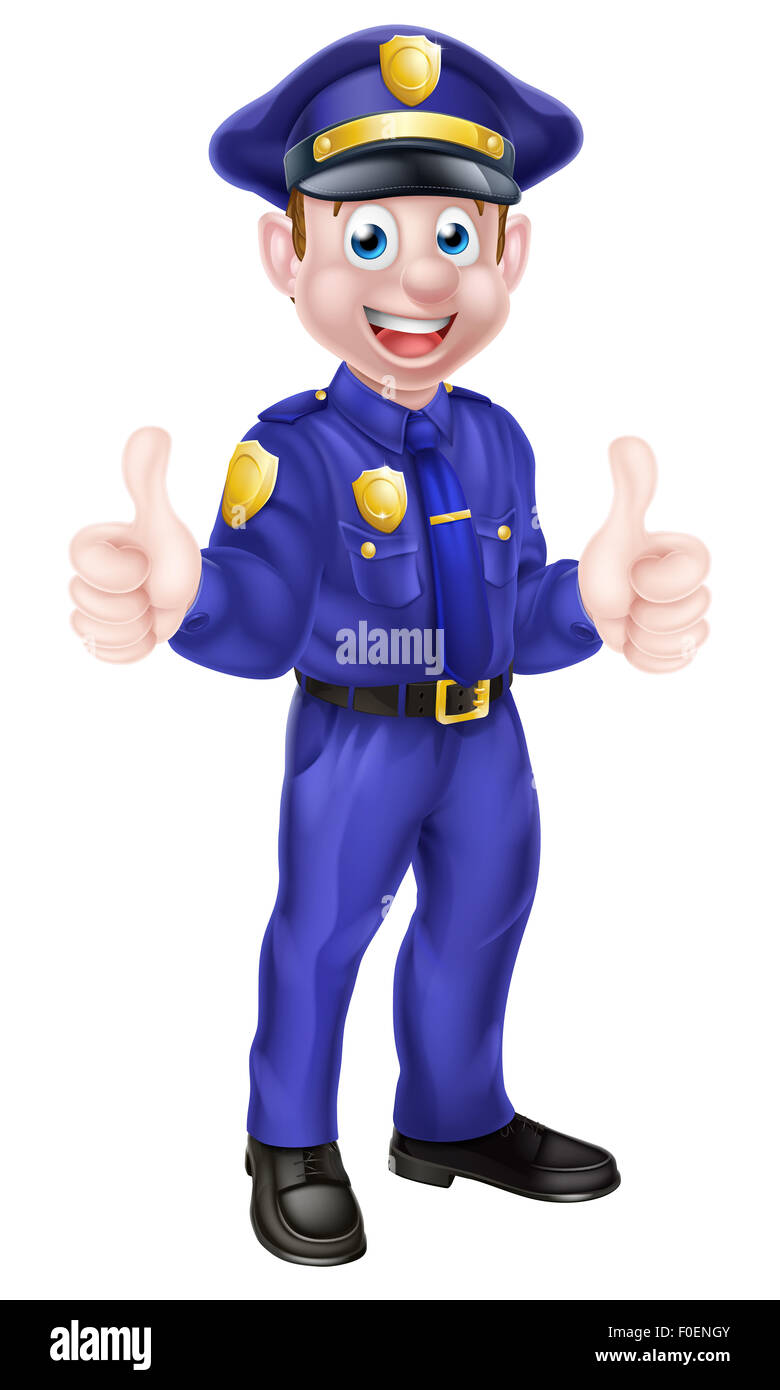Cartoon character funny policeman hi-res stock photography and images -  Alamy