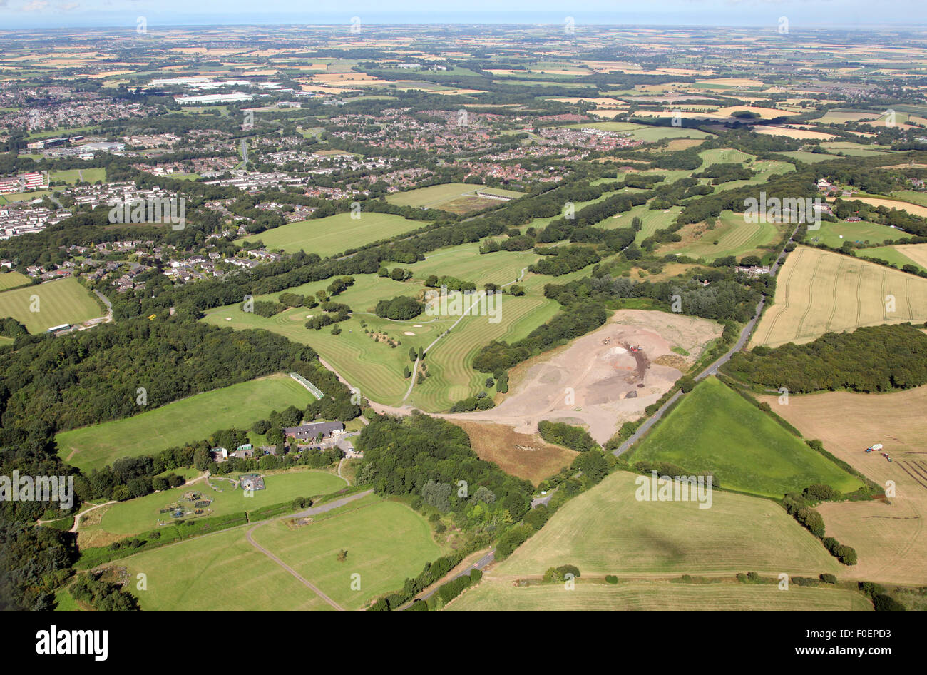 aerial view of Beacon Golf Course, Skelmersdale, Lancashire, UK Stock Photo Alamy