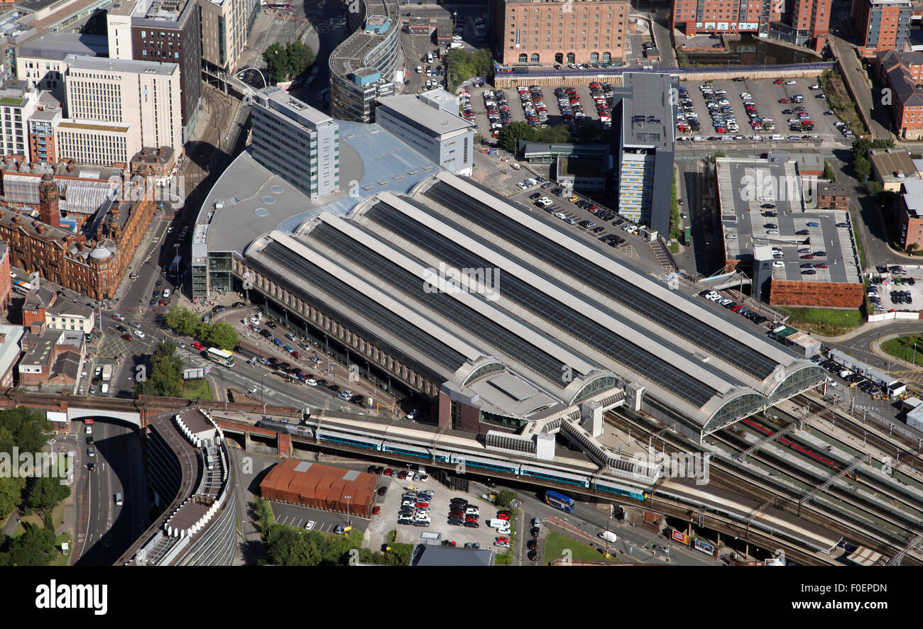 aerial view of Manchester Piccadilly railway station, UK Stock Photo ...