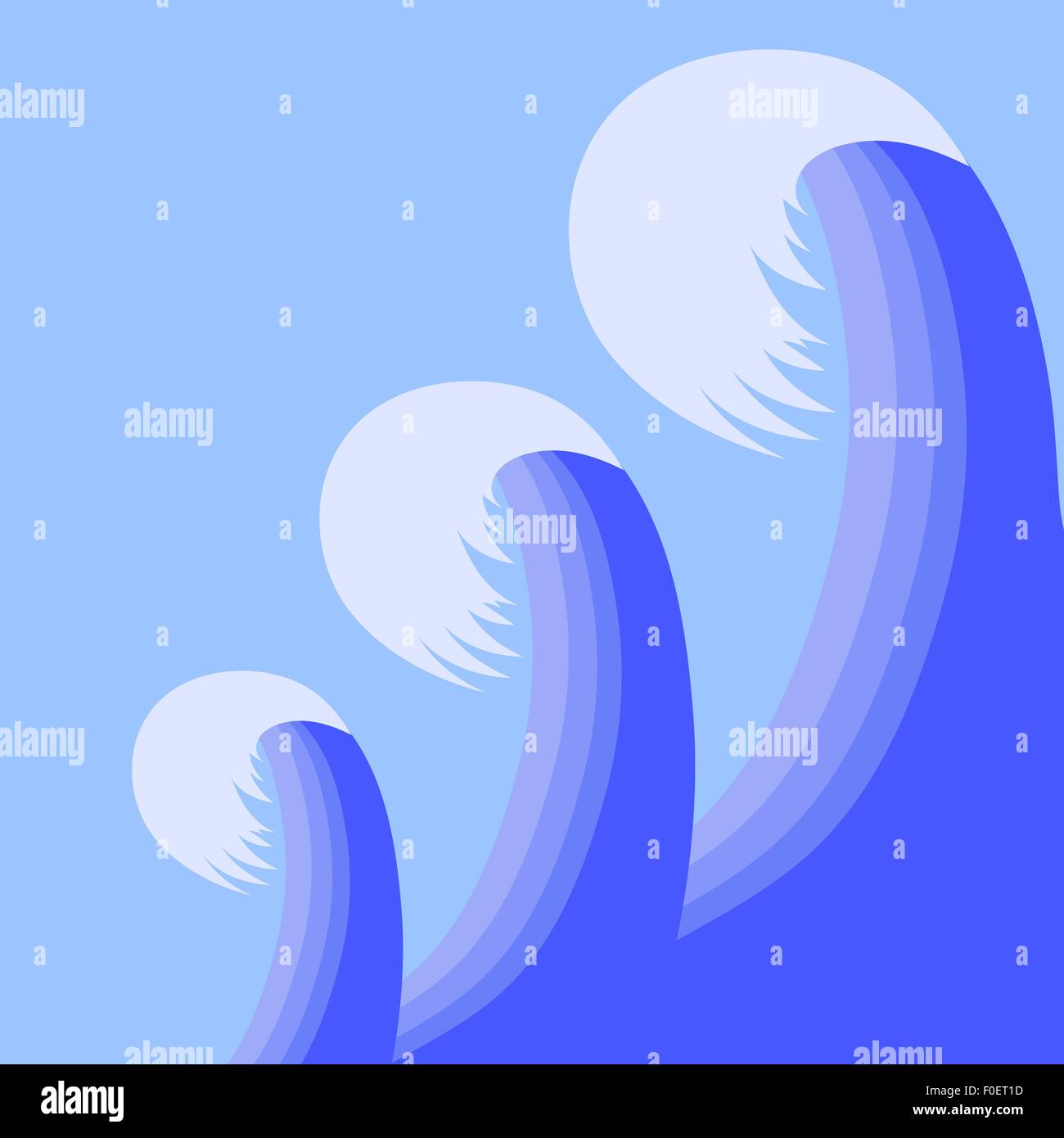 Waves in sea vintage Stock Vector Images - Alamy