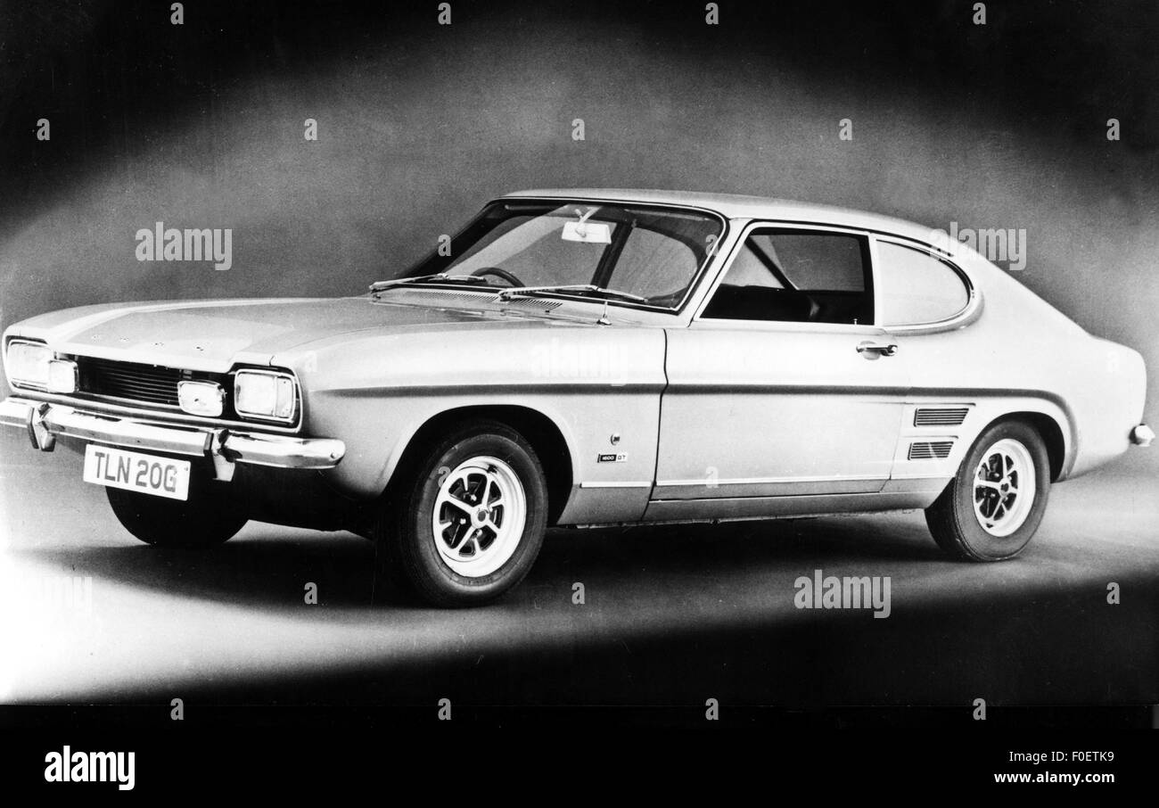 transport / transportation, car, vehicle variants, Ford Capri 1600 GT, view from left ahead, 1969, Additional-Rights-Clearences-Not Available Stock Photo