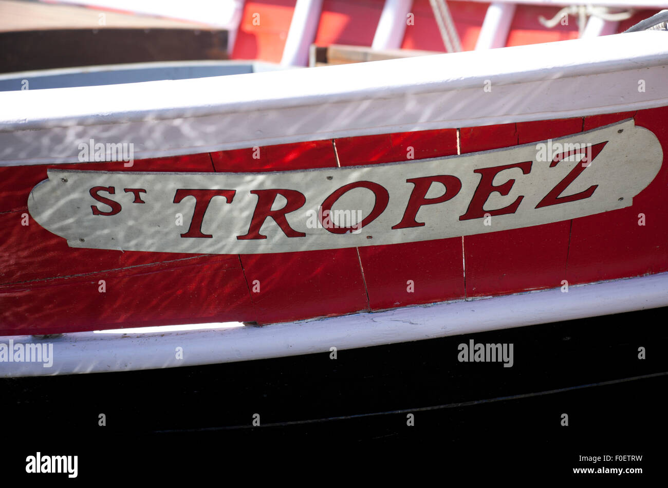 Saint-Tropez harbour with fishing boat port Côte d'Azur France Stock Photo