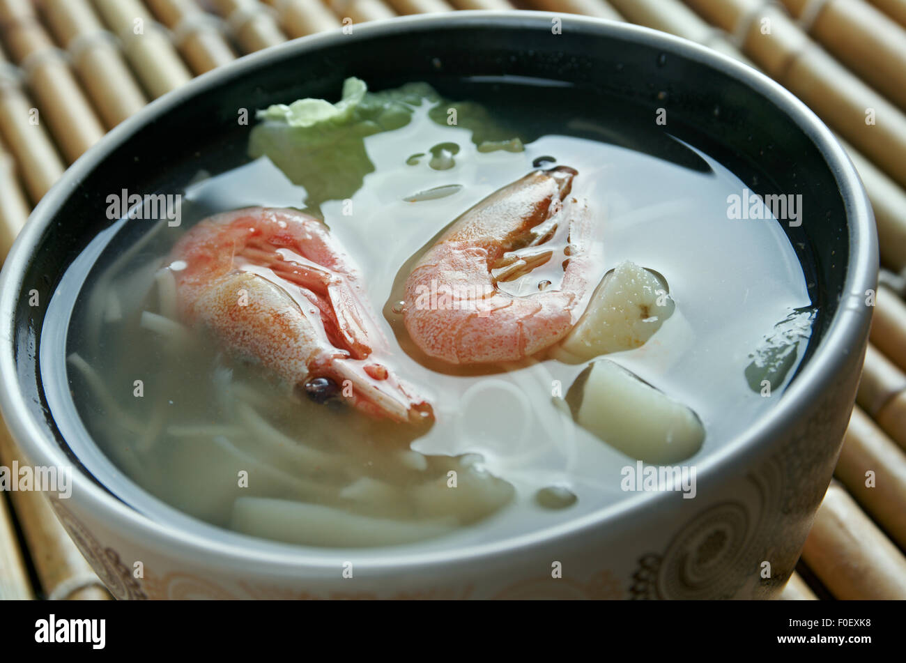 Cantonese seafood soup - seafood soup within Cantonese cuisine.  found in Hong Kong, Stock Photo