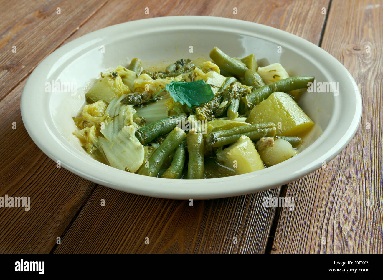Utan Vegetables vegetable soupy dish of the Philippines Stock Photo