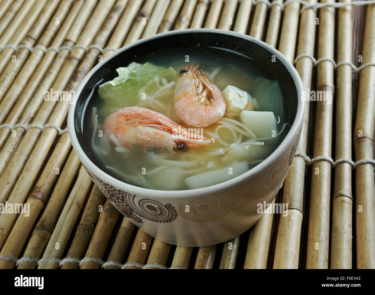 Cantonese seafood soup - seafood soup within Cantonese cuisine.  found in Hong Kong, Stock Photo