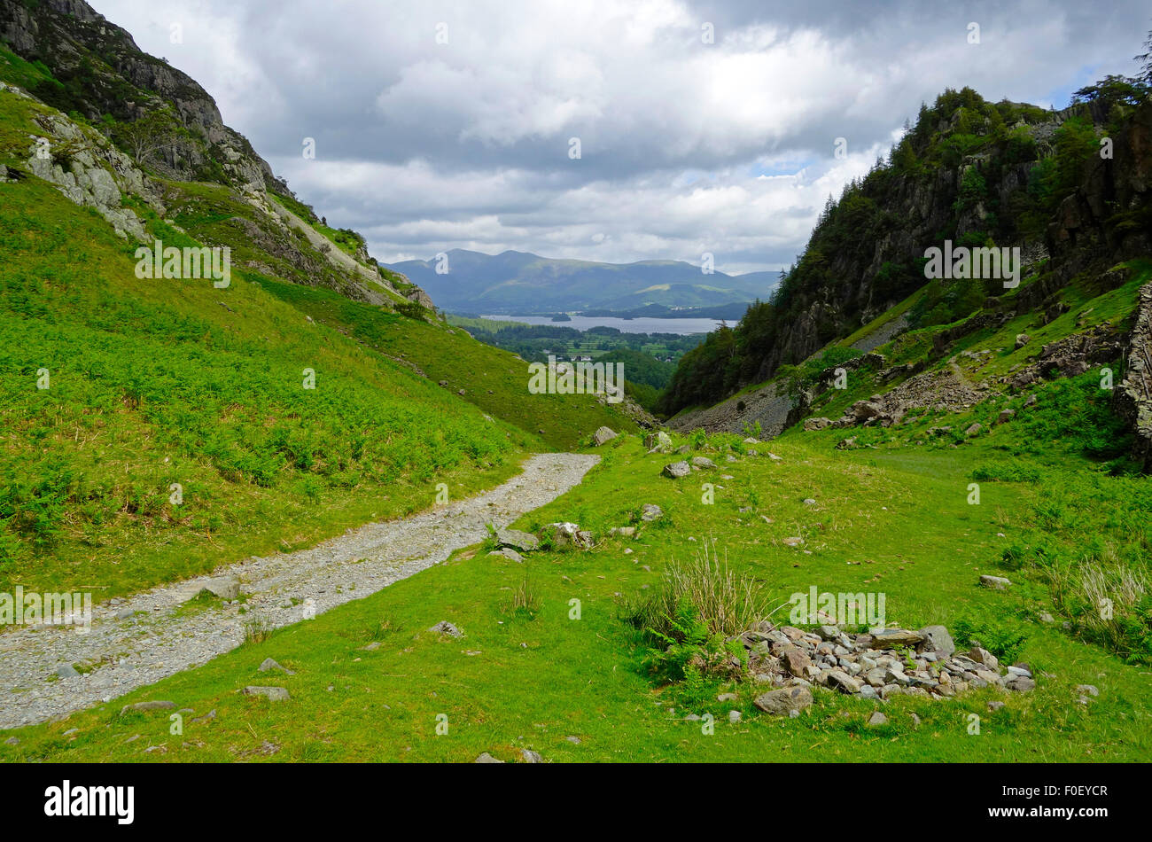 Walkers on the Allerdale Ramble, Borrowdale, Lake District National