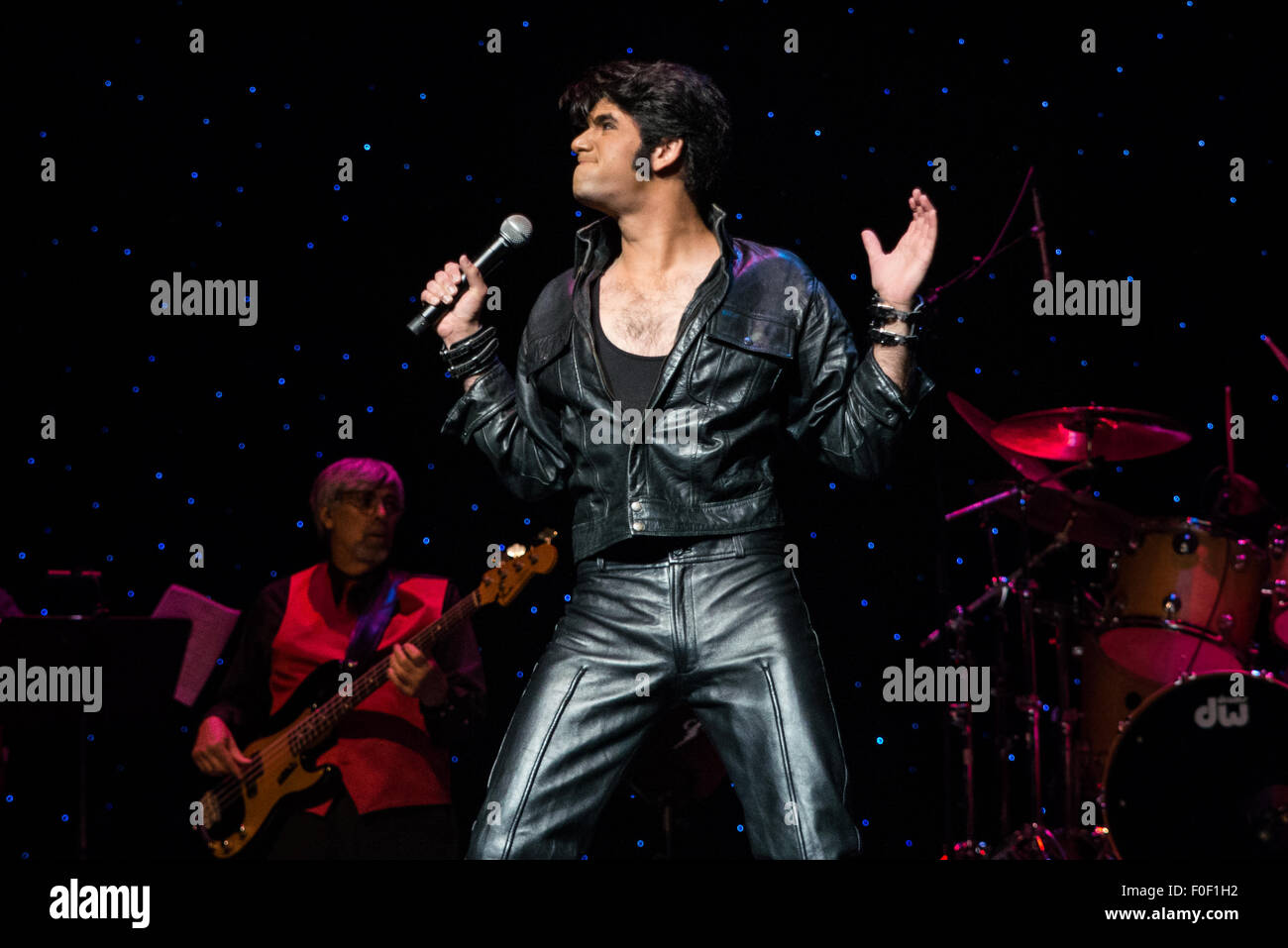 Memphis, Tennessee, USA. 12th August, 2015. Josh Davis  Sulphur Springs, Texas  USA at The 2015 Ultimate Elvis Tribute Artist Contest August 11 - 12 -13 2015 Orpheum Theatre, Memphis Tennessee Credit:  Catherine Brown/Alamy Live News Stock Photo