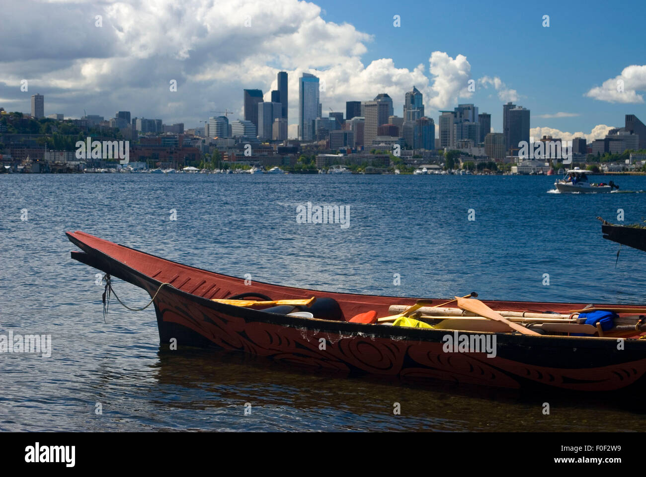 InterTribal Canoe Journey, Gas Works Park, Seattle, Washington Stock