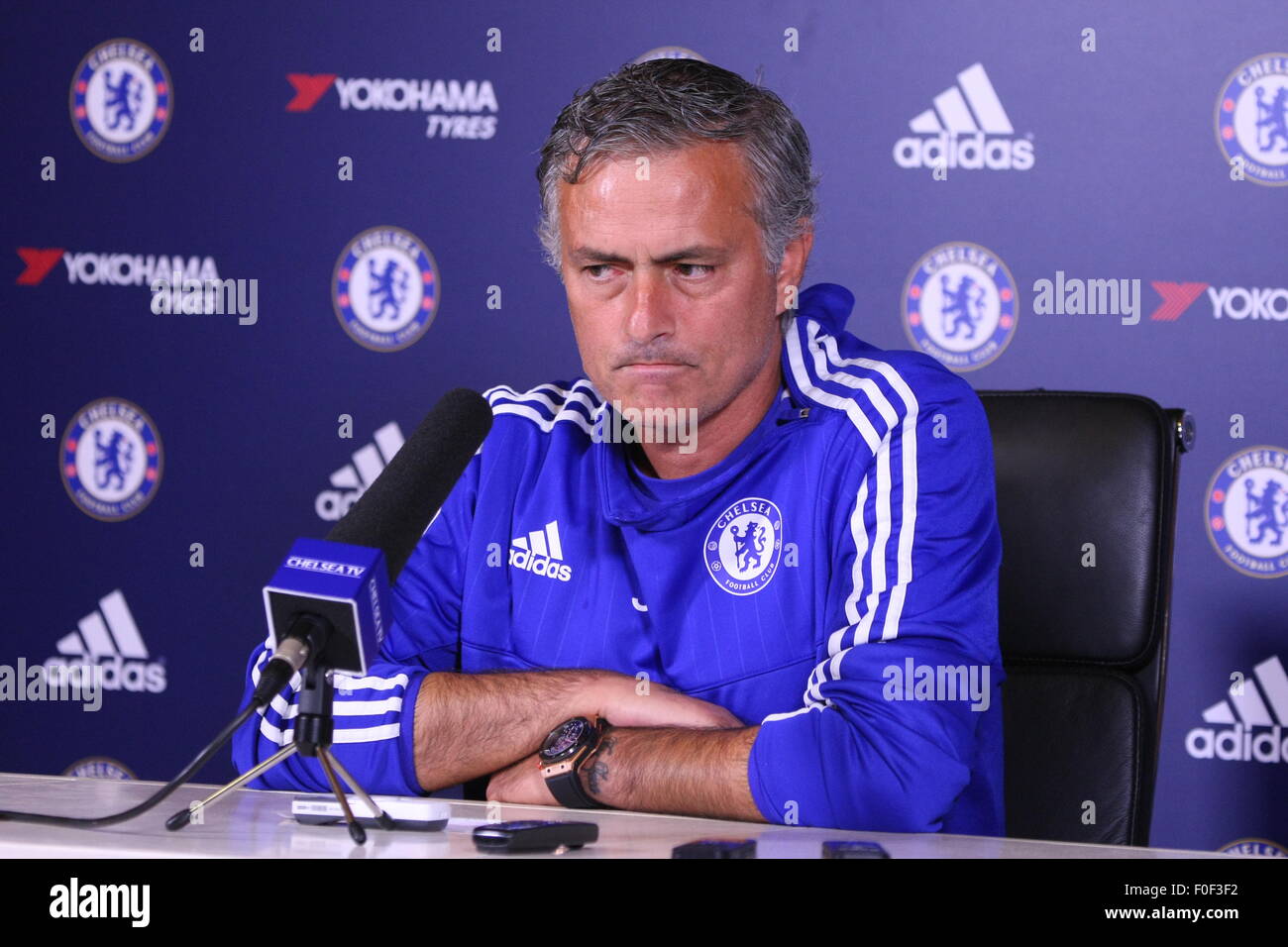 Jose Chelsea Portrait of Jose Mourinho, Chelsea Football Club's Manager Stock Photo ...