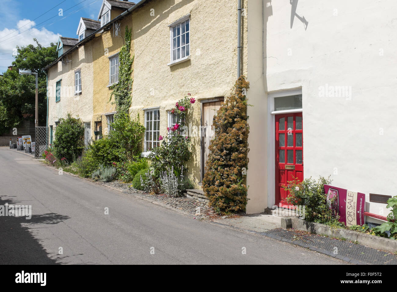 Traditional cottages in New Street, Castle, Shropshire Stock