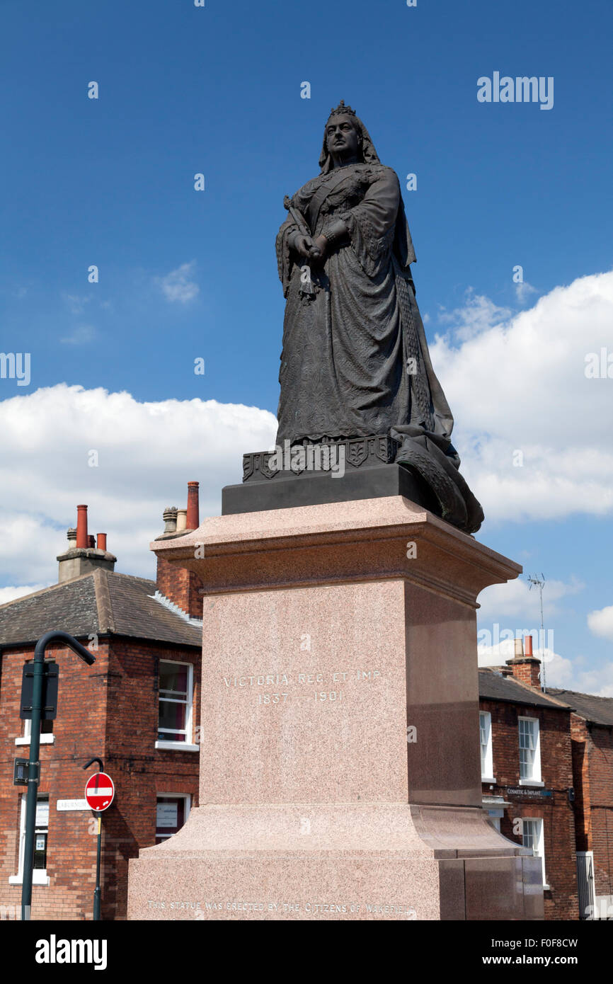 Statue of Queen Victoria in  Castrop Rauxel Square, Wakefield, West Yorkshire Stock Photo