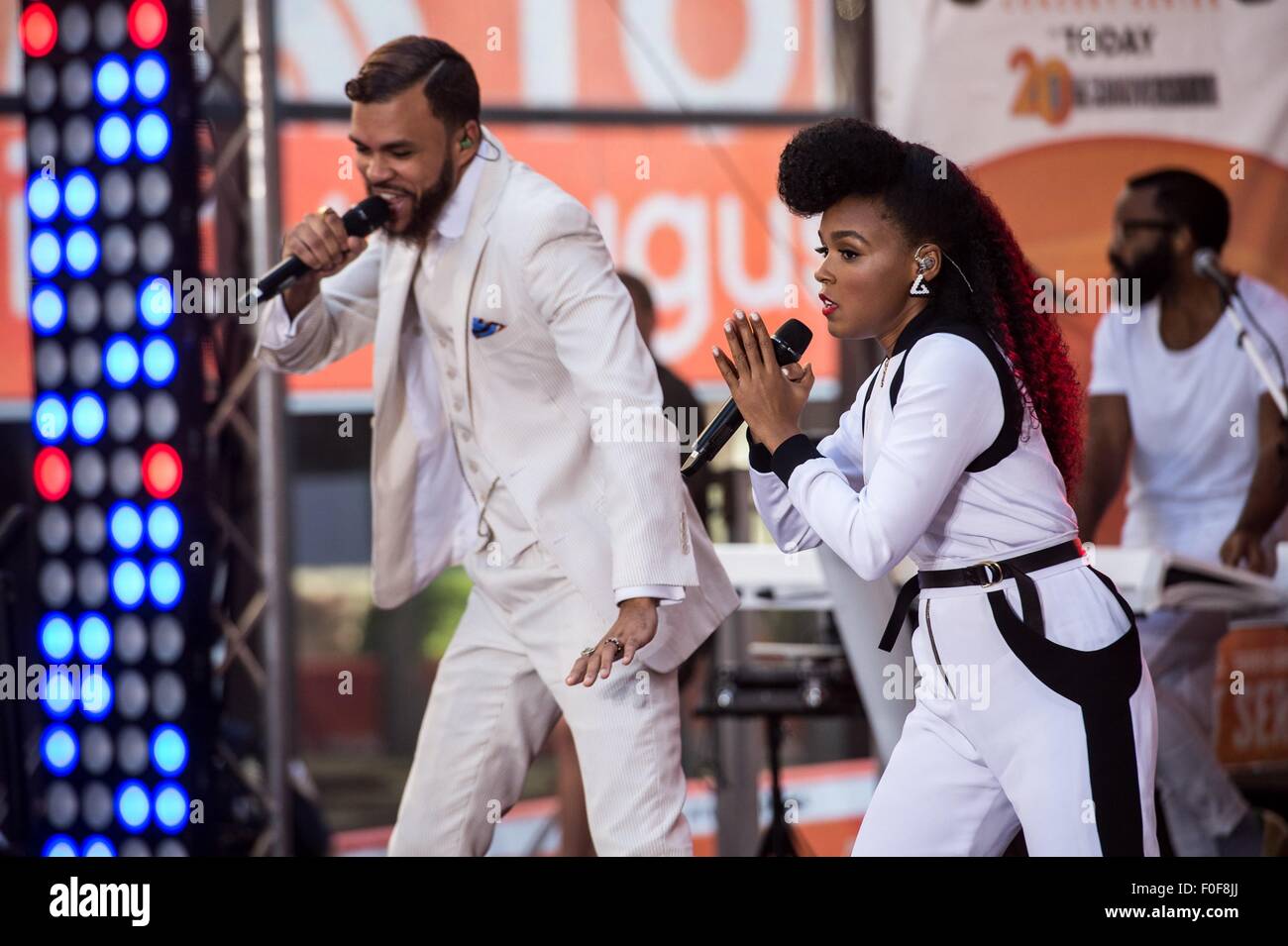 Jidenna, Janelle Monáe on stage for NBC Today Show Concert with JANELLE