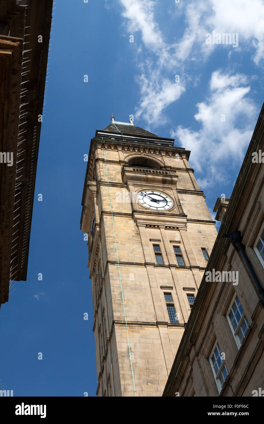 Town Hall clock tower, Wakefield, West Yorkshire Stock Photo