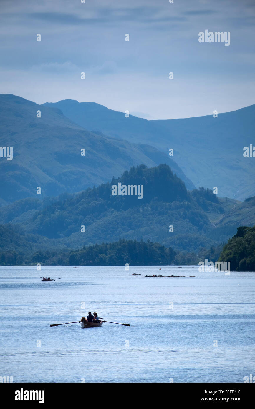 rowing boats on Derwentwater at Keswick in the Lake District, Cumbria