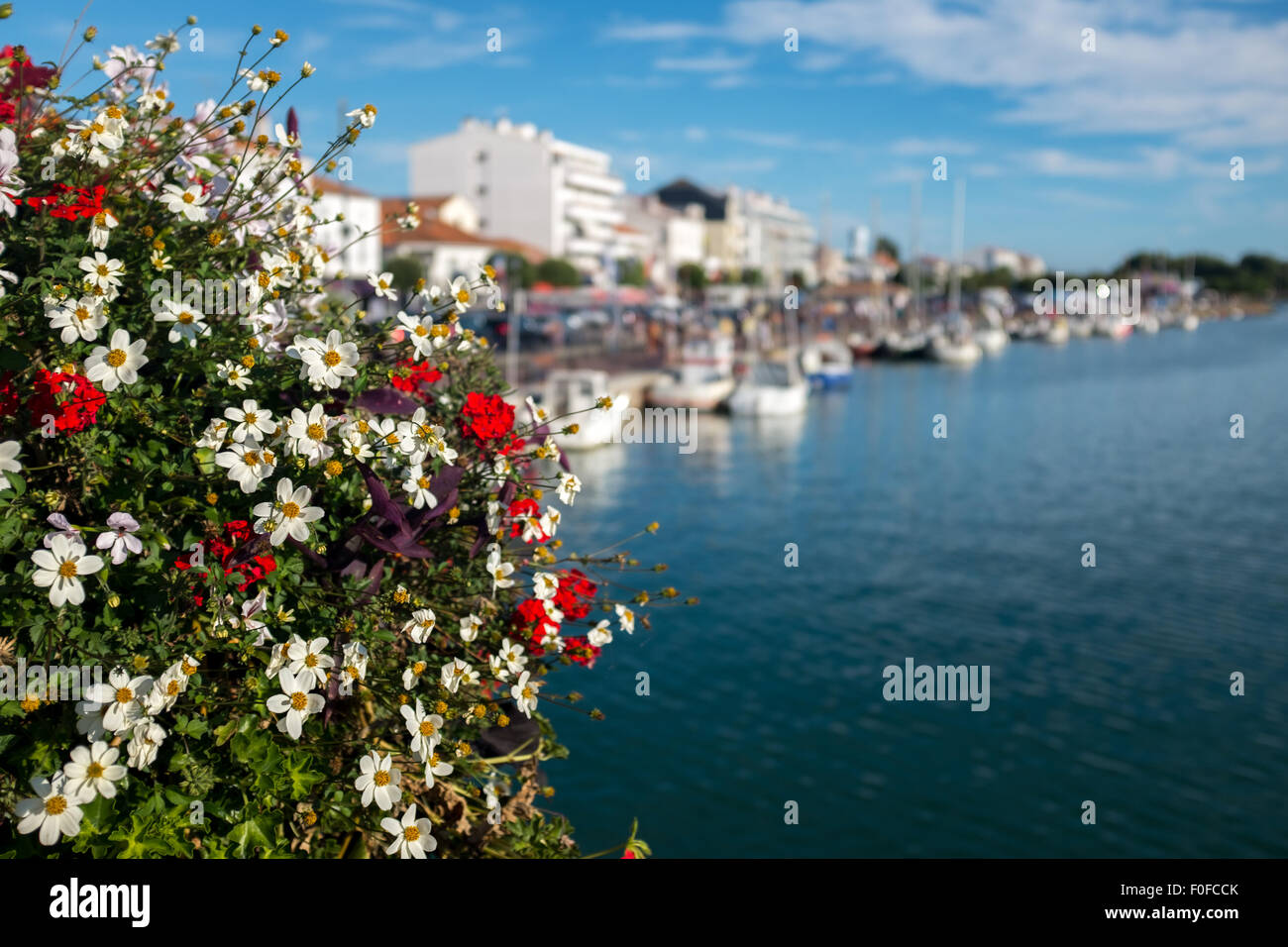 The coastal town of Saint Gilles Croix de la Vie, in the Vendee France Stock Photo