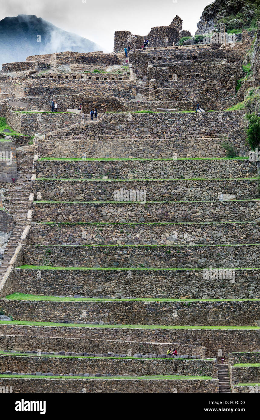 Archaeological site of Ollantaytambo, Cusco, Peru. Stock Photo