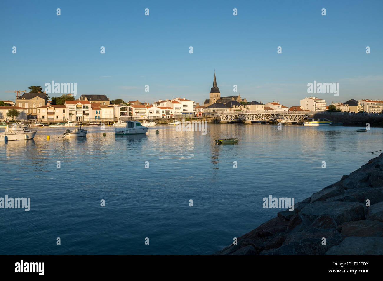 The coastal town of Saint Gilles Croix de la Vie, in the Vendee France Stock Photo