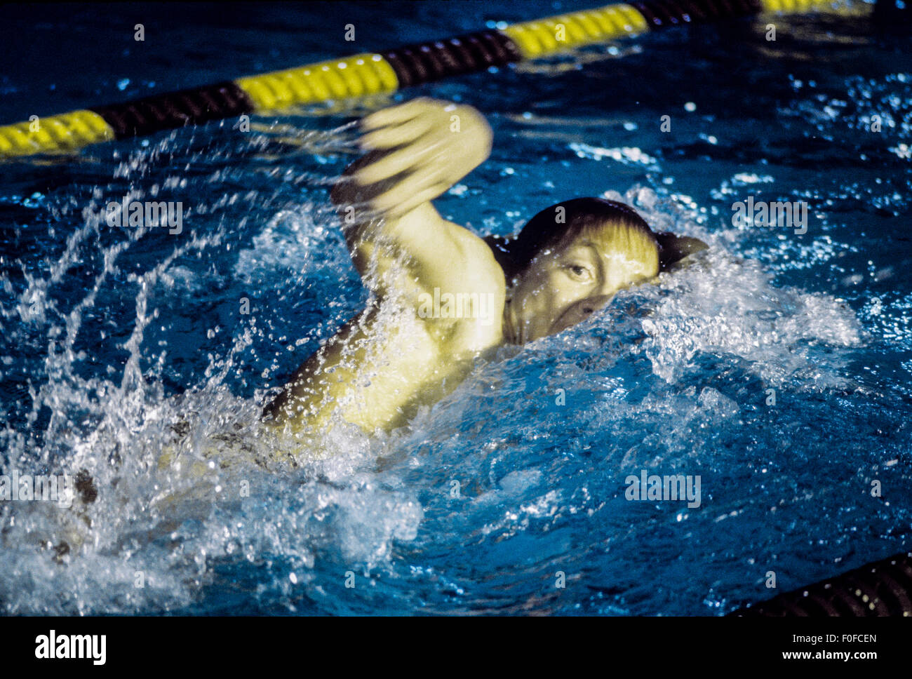 USA Swimmer Tim Shaw competing in 1976 Stock Photo