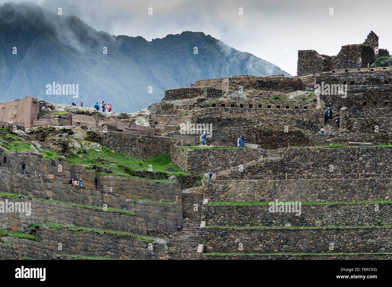 Archaeological site of Ollantaytambo, Cusco, Peru. Stock Photo