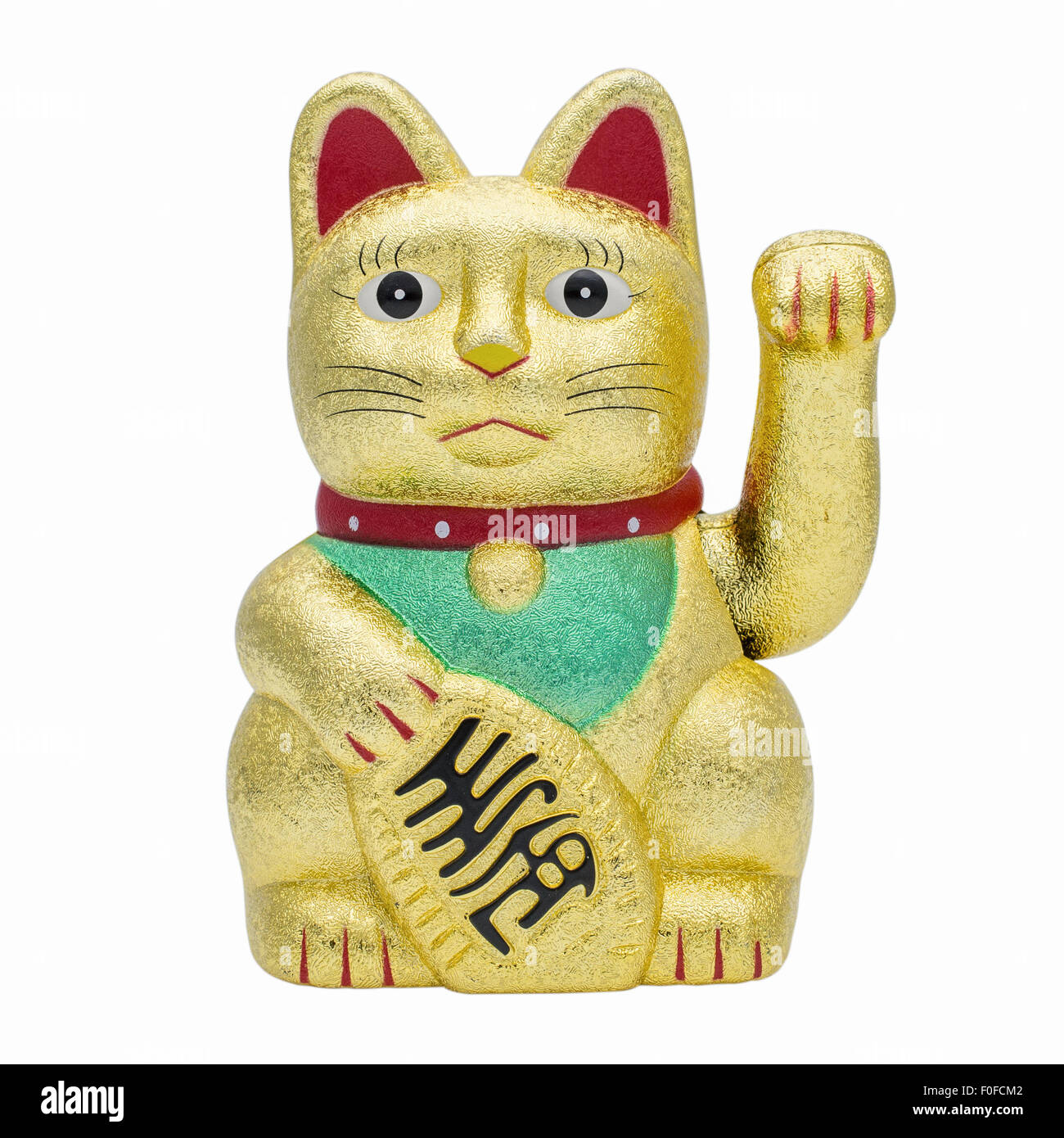 Isolated fortune or lucky cat with clipping path in jpg. Stock Photo