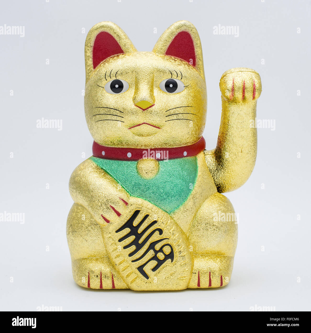 Isolated fortune or lucky cat with clipping path in jpg. Stock Photo