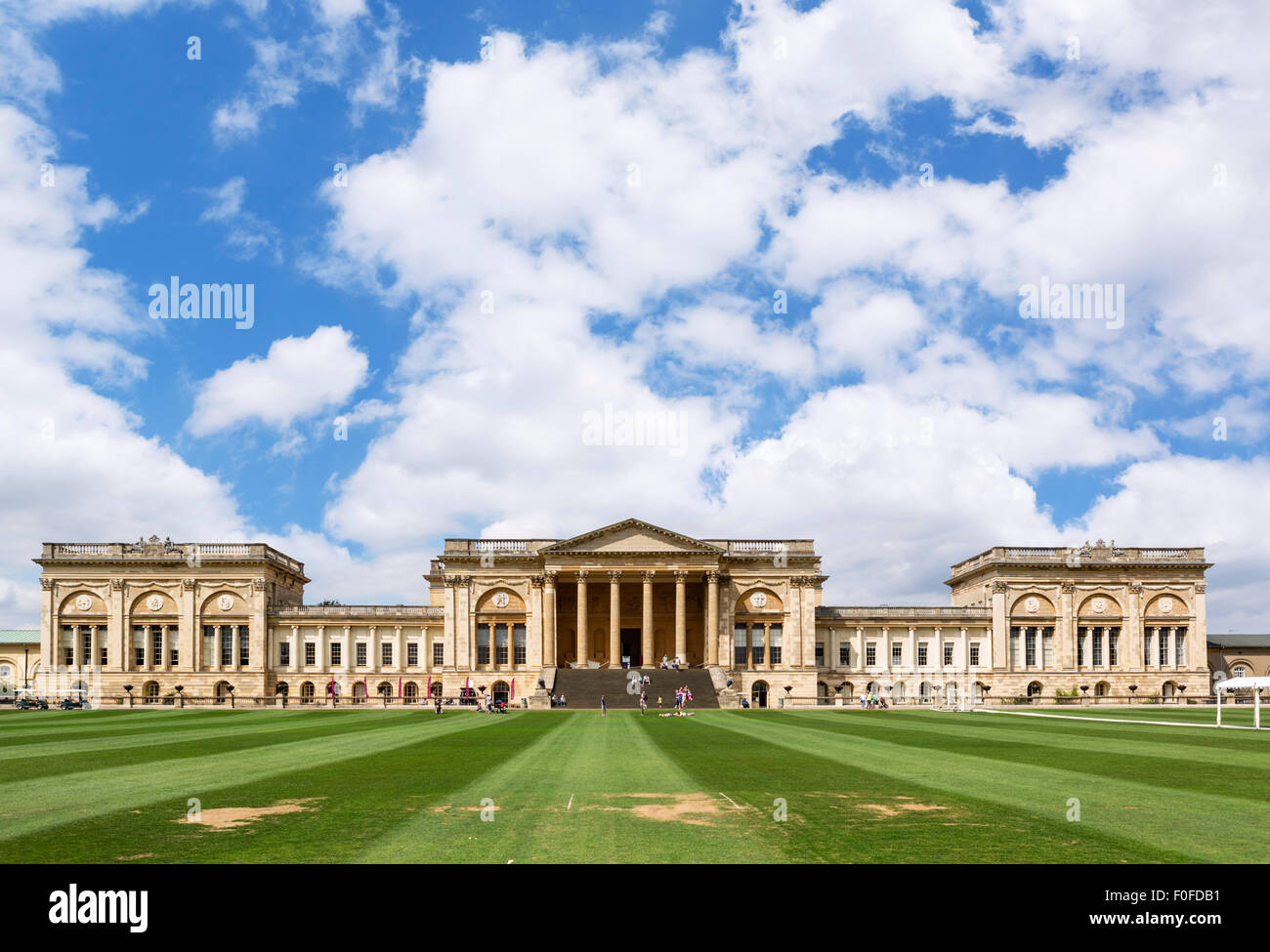The southern facade of Stowe House, Buckinghamshire, England, UK Stock