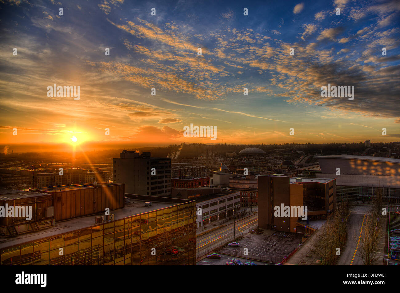 Sunrise. Image of a beautiful sunrise after a night of rain